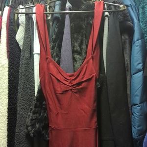 Unique vintage burgundy swing dress